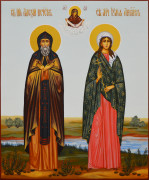 Рукописная семейная икона 124 (Алексий Печерский, Иулия Анкир.)
