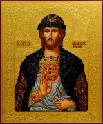 Рукописная икона Александр Невский №71 