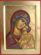 Рукописная икона Петровская Божия Матерь