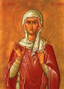 Рукописная икона Хрисия Дева Римская