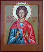 Рукописная икона Александр Солунский