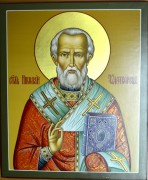 Рукописная икона Никола Вешний (Николай Чудотворец)