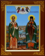 Рукописная икона Софроний Иркутский и Софроний Иерусалимский