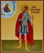 Рукописная икона Христофор Псеглавец