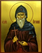 Рукописная икона Патапий Фивский