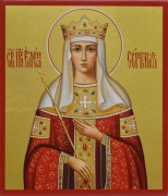 Рукописная икона Елена Сербская