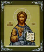 Рукописная икона Господь Вседержитель 9 (старинный Образ) (Размер 21*25 см)