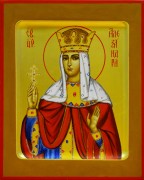 Рукописная икона царица Александра