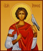 Рукописная икона мученик Трифон 7 