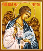 Рукописная икона Ангел Хранитель с Душой 58